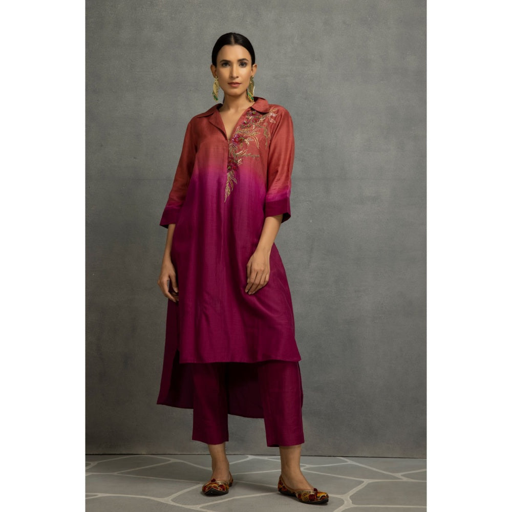 Kahani Lush Ombre Purple Kurta & Pant (Set of 2)