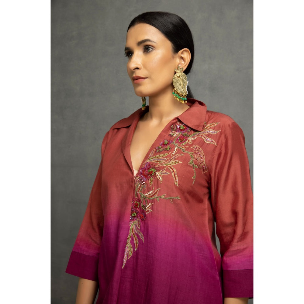 Kahani Lush Ombre Purple Kurta & Pant (Set of 2)