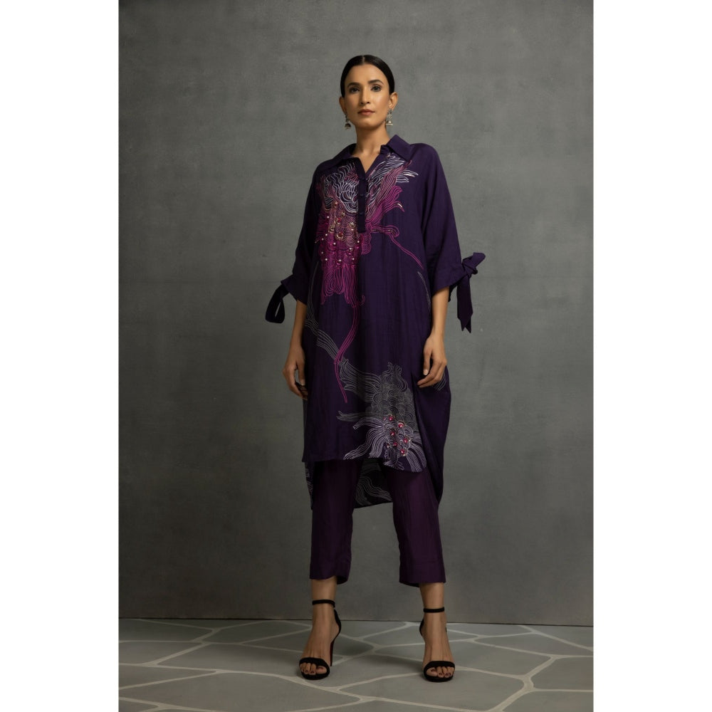 Kahani Lush Purple Printed Co-Ord (Set of 2)