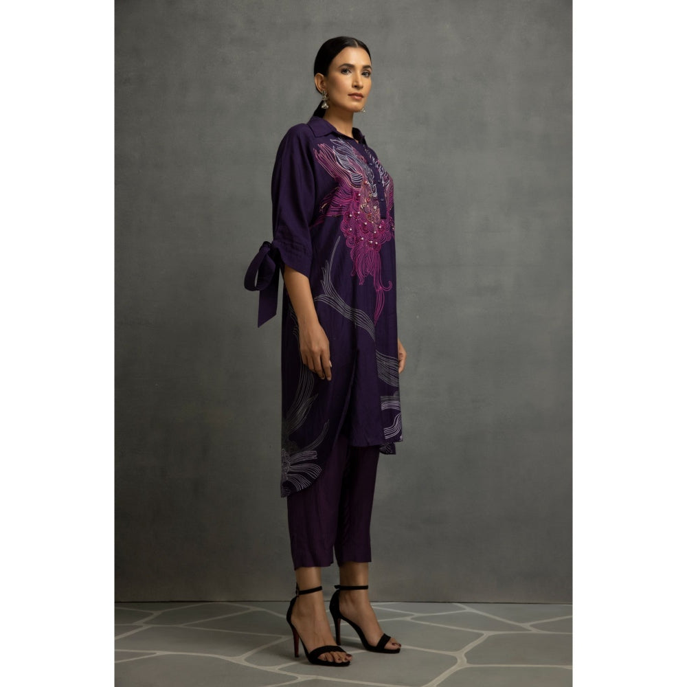 Kahani Lush Purple Printed Co-Ord (Set of 2)