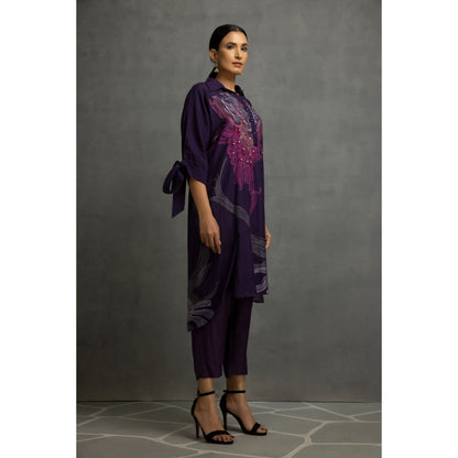 Kahani Lush Purple Printed Co-Ord (Set of 2)