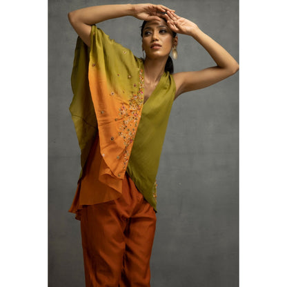 Kahani Lush Green Ombre Co-Ord (Set of 2)