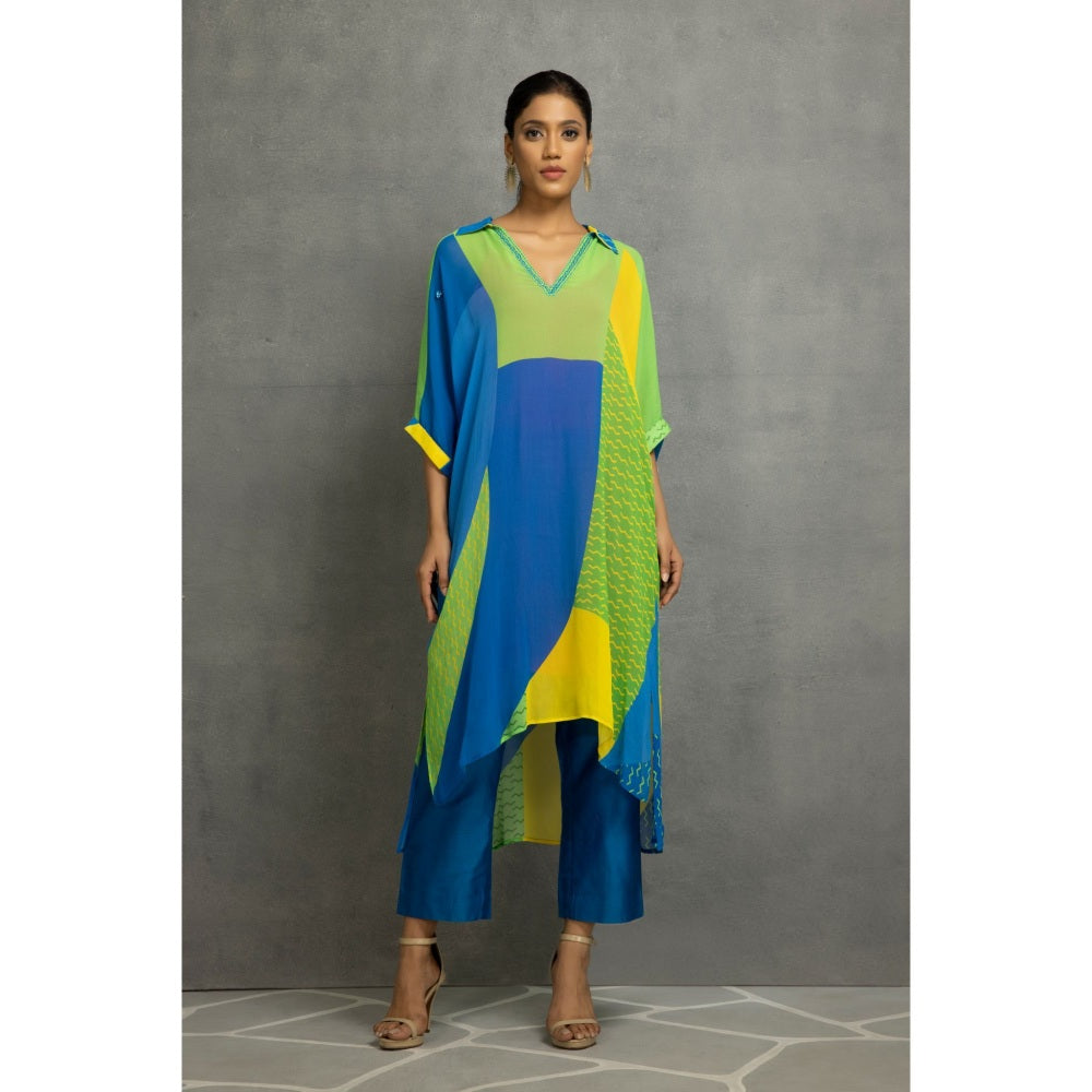 Kahani Lush Blue Kurta & Pant (Set of 2)