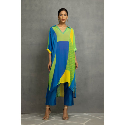 Kahani Lush Blue Kurta & Pant (Set of 2)