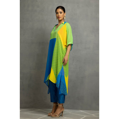 Kahani Lush Blue Kurta & Pant (Set of 2)