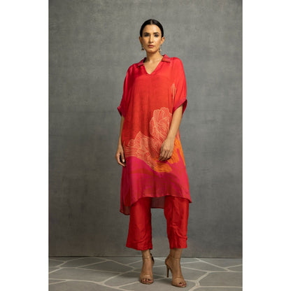Kahani Lush Red Kurta & Pant (Set of 2)