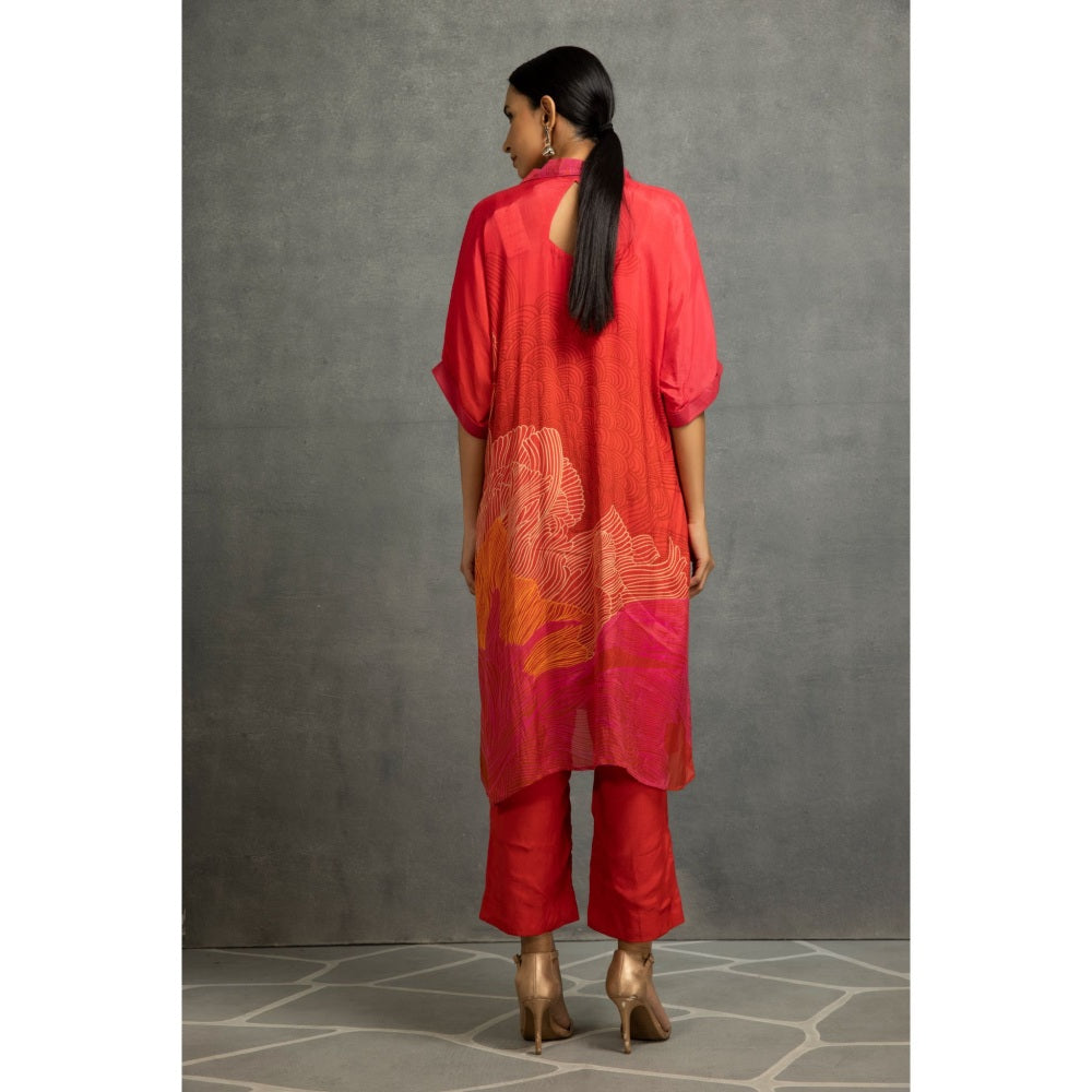 Kahani Lush Red Kurta & Pant (Set of 2)