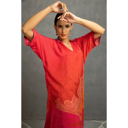 Kahani Lush Red Kurta & Pant (Set of 2)