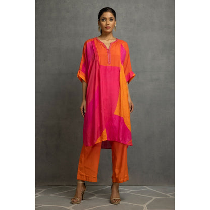 Kahani Lush Orange & Pink Kurta & Pant (Set of 2)
