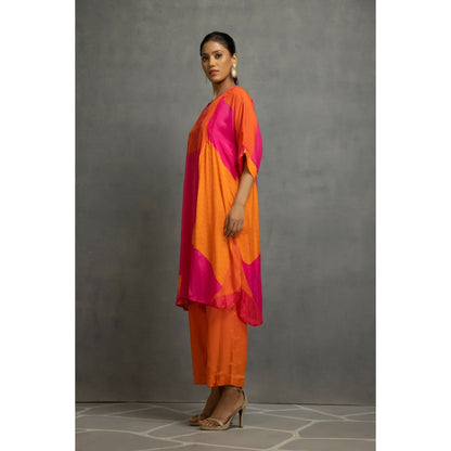 Kahani Lush Orange & Pink Kurta & Pant (Set of 2)