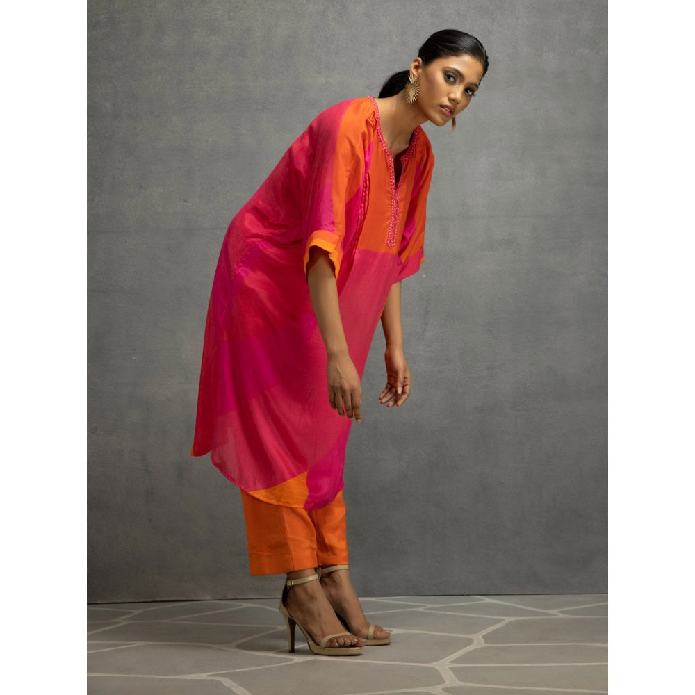 Kahani Lush Orange & Pink Kurta & Pant (Set of 2)
