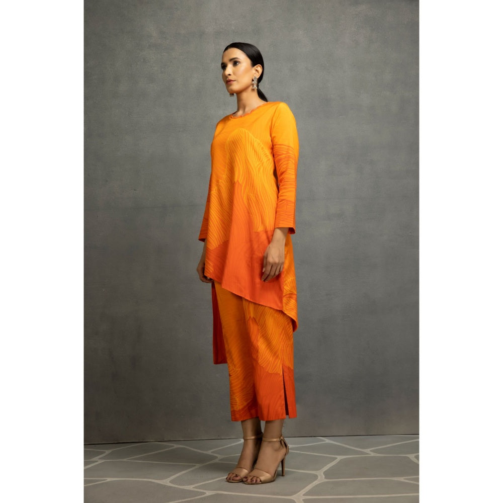 Kahani Lush Yellow Orange Printed Co-Ord (Set of 2)