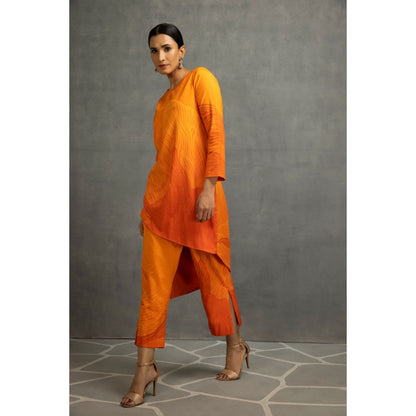 Kahani Lush Yellow Orange Printed Co-Ord (Set of 2)