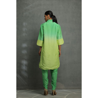 Kahani Lush Green Ombre Co-Ord (Set of 2)