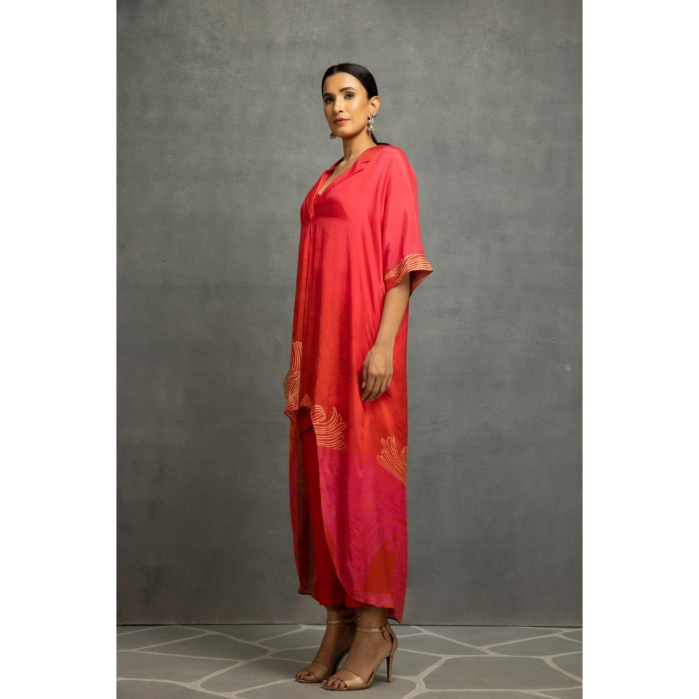 Kahani Lush Red Kurta & Pant (Set of 2)