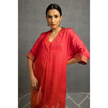 Kahani Lush Red Kurta & Pant (Set of 2)