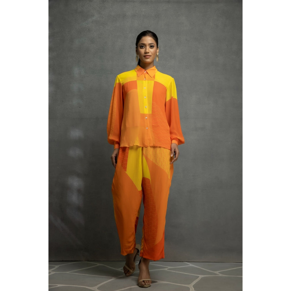Kahani Lush Orange & Yellow Co-Ord (Set of 2)