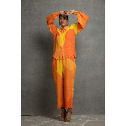 Kahani Lush Orange & Yellow Co-Ord (Set of 2)