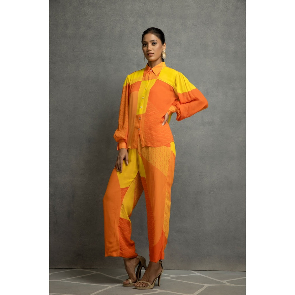 Kahani Lush Orange & Yellow Co-Ord (Set of 2)