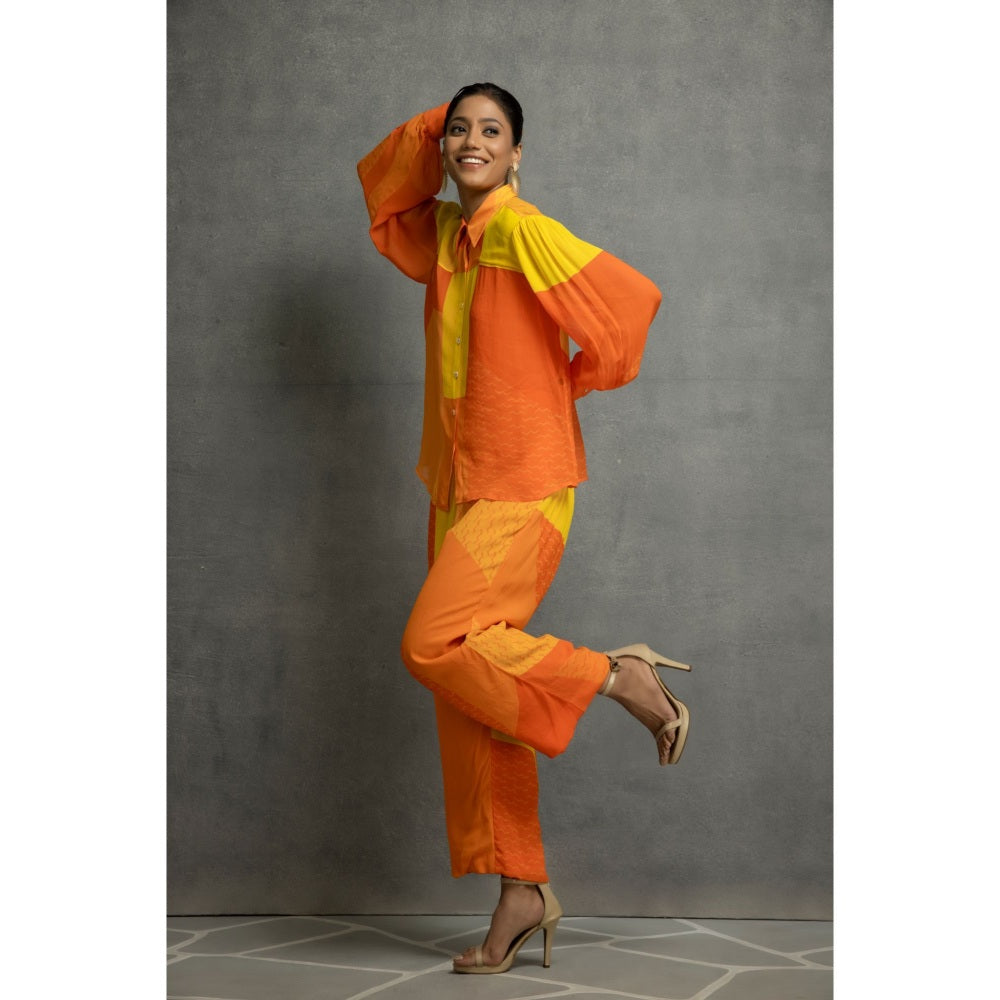 Kahani Lush Orange & Yellow Co-Ord (Set of 2)