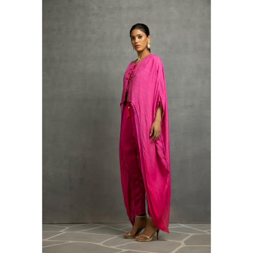 Kahani Lush Pink Kaftan & Pant (Set of 2)