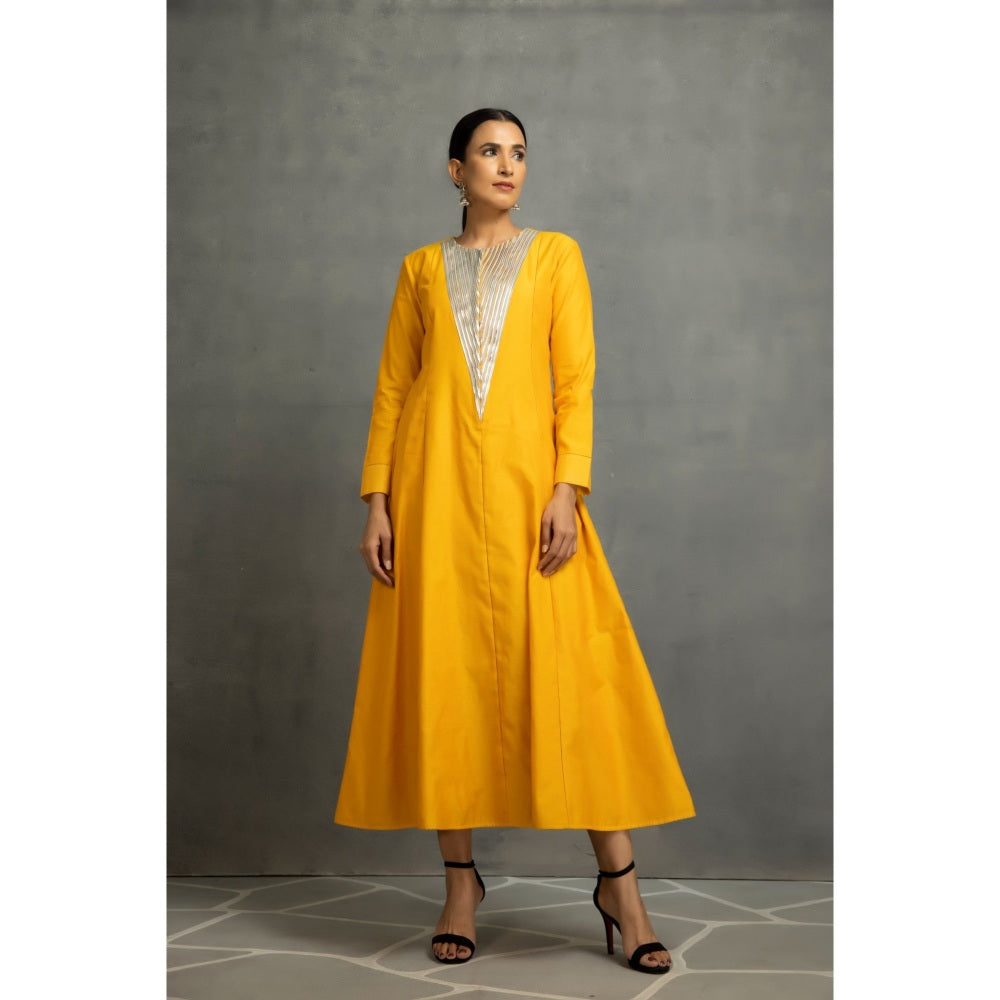 Kahani Lush Yellow Colour Dress