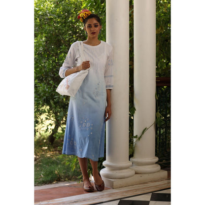 Kahani Lush Blue Ombre Dress