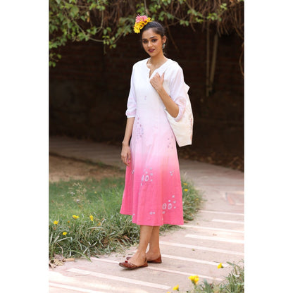 Kahani Lush Pink Ombre Dress