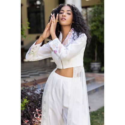 Kahani Lush White Solid Co-Ord (Set of 2)
