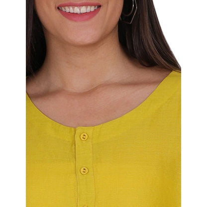 Kahani Lush Yellow Printed Kurta & Pant (Set of 2)