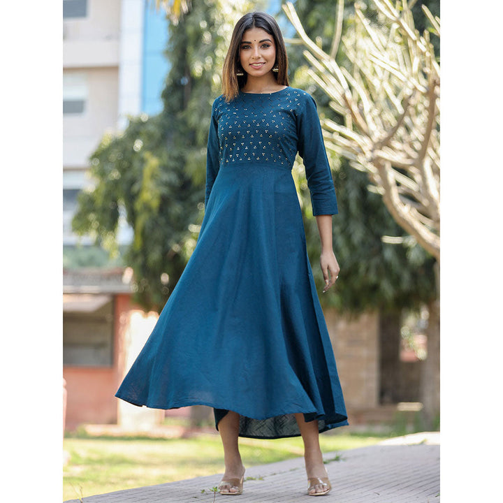 KAAJH Cotton Casual Long Anarkali Gown