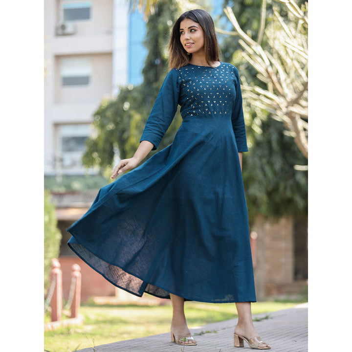 KAAJH Cotton Casual Long Anarkali Gown