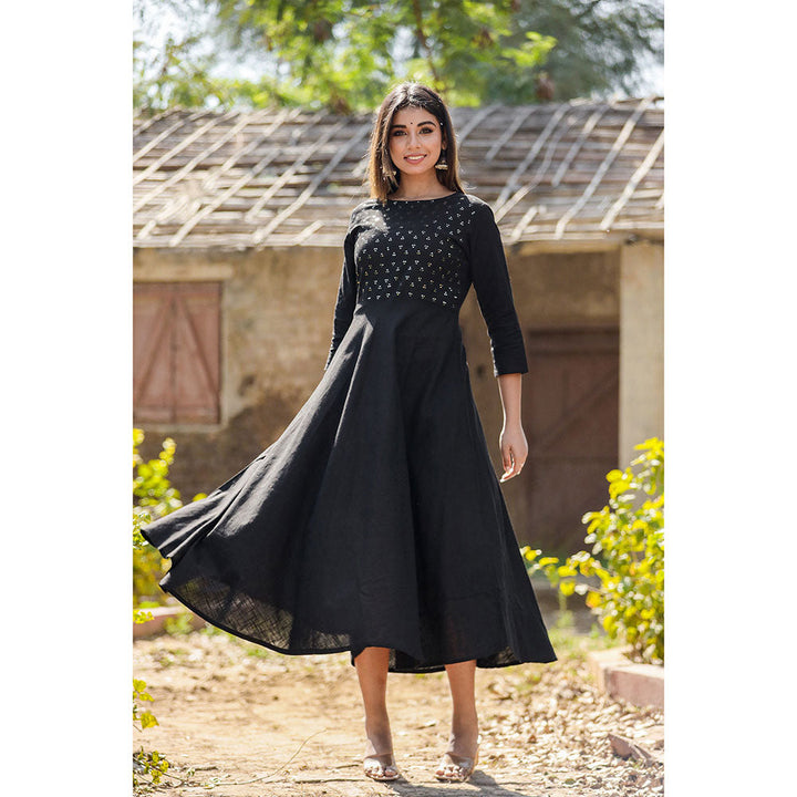 KAAJH Cotton Casual Long Anarkali Gown