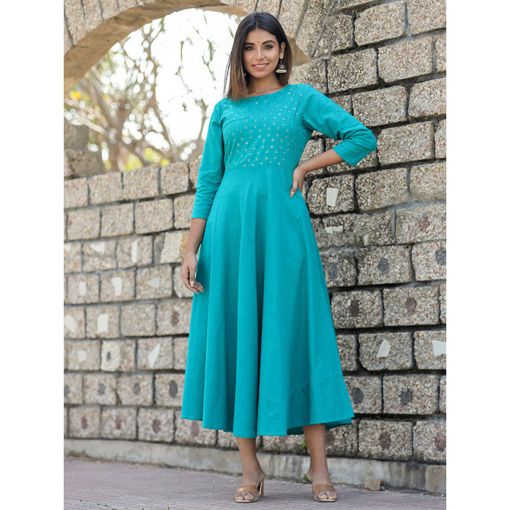 KAAJH Cotton Casual Long Anarkali Gown