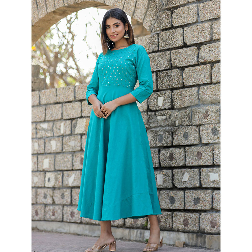 KAAJH Cotton Casual Long Anarkali Gown