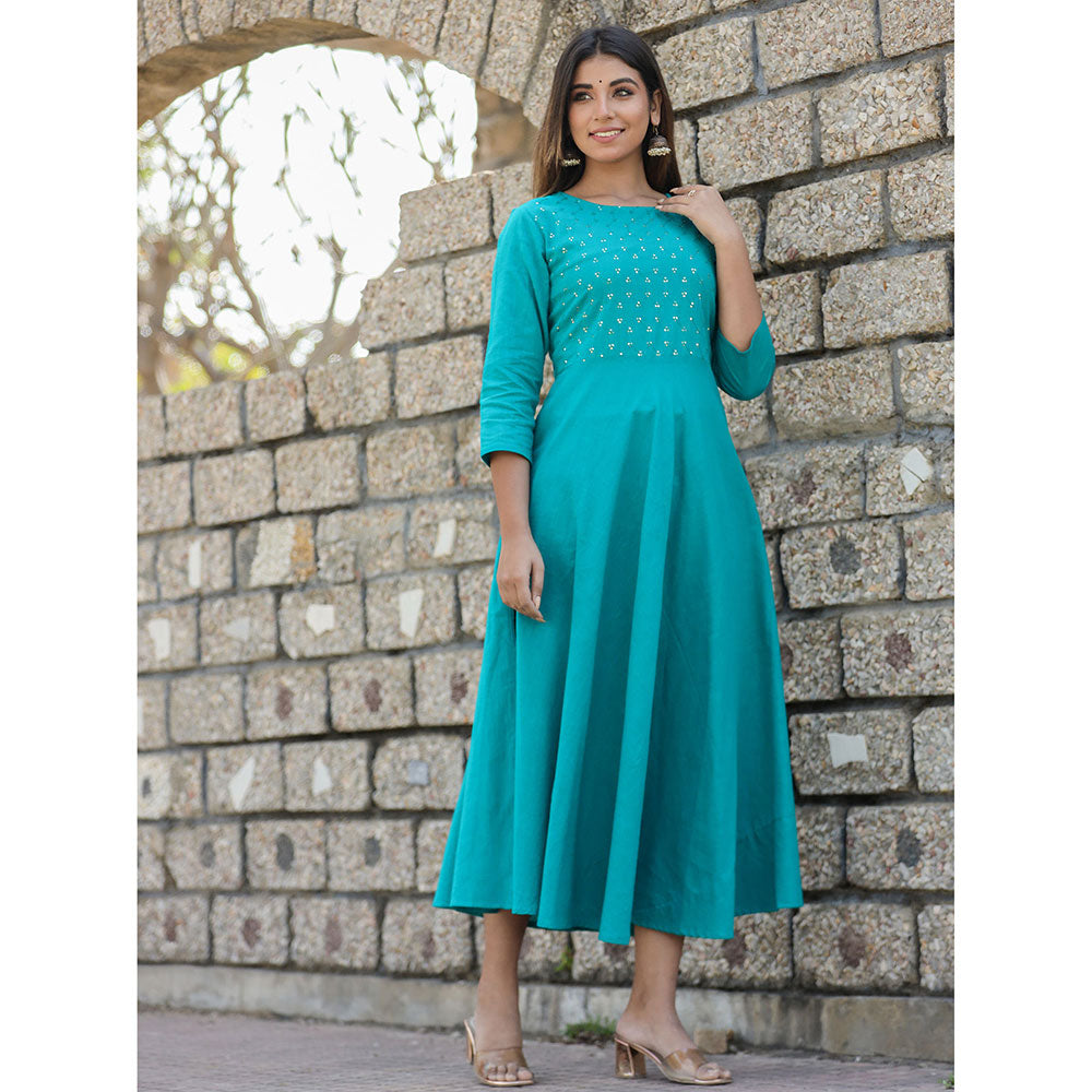 KAAJH Cotton Casual Long Anarkali Gown