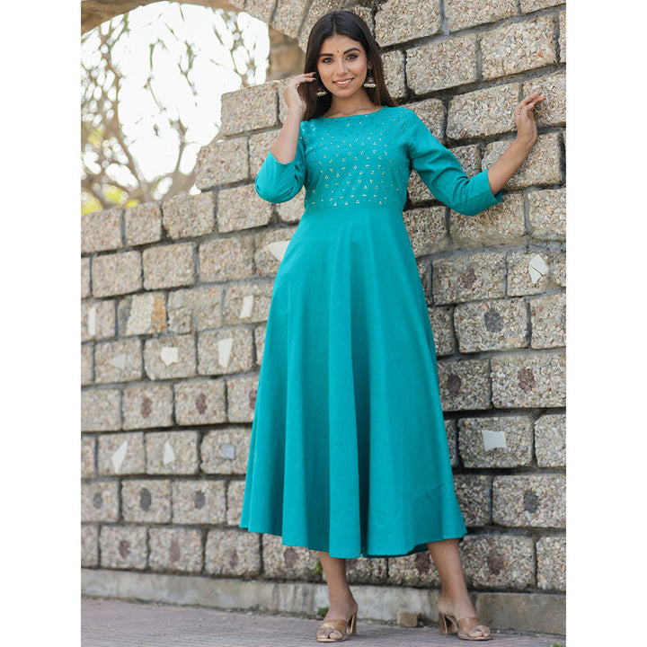 KAAJH Cotton Casual Long Anarkali Gown