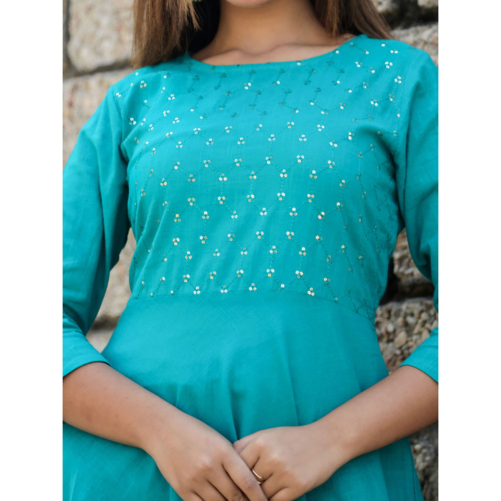 KAAJH Cotton Casual Long Anarkali Gown