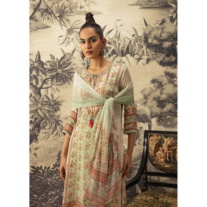 KALISTA Mint Green Kurta with Pant and Dupatta (Set of 3)