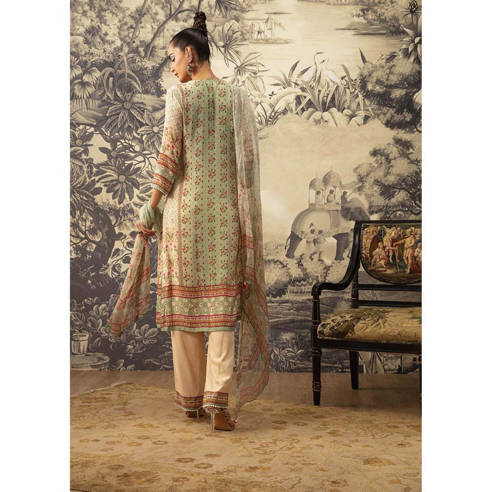 KALISTA Mint Green Kurta with Pant and Dupatta (Set of 3)
