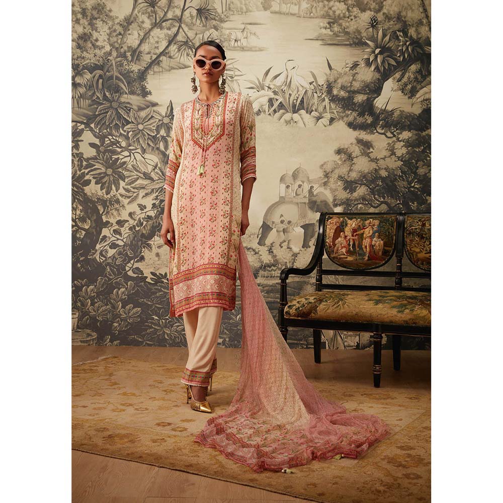 KALISTA Blush Pink Kurta with Pant and Dupatta (Set of 3)