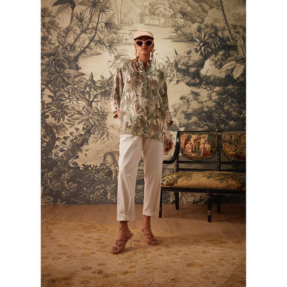 KALISTA Green Camila Tunic with Pant (Set of 2)