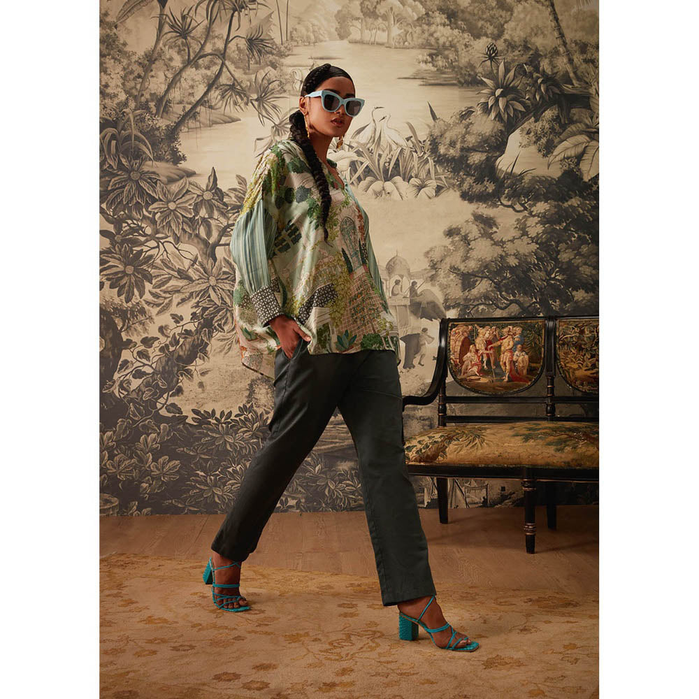 KALISTA Green Top with Pant (Set of 2)