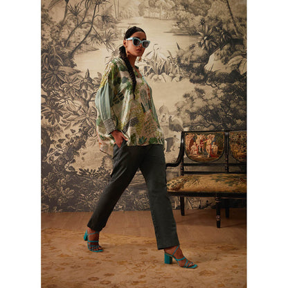 KALISTA Green Top with Pant (Set of 2)