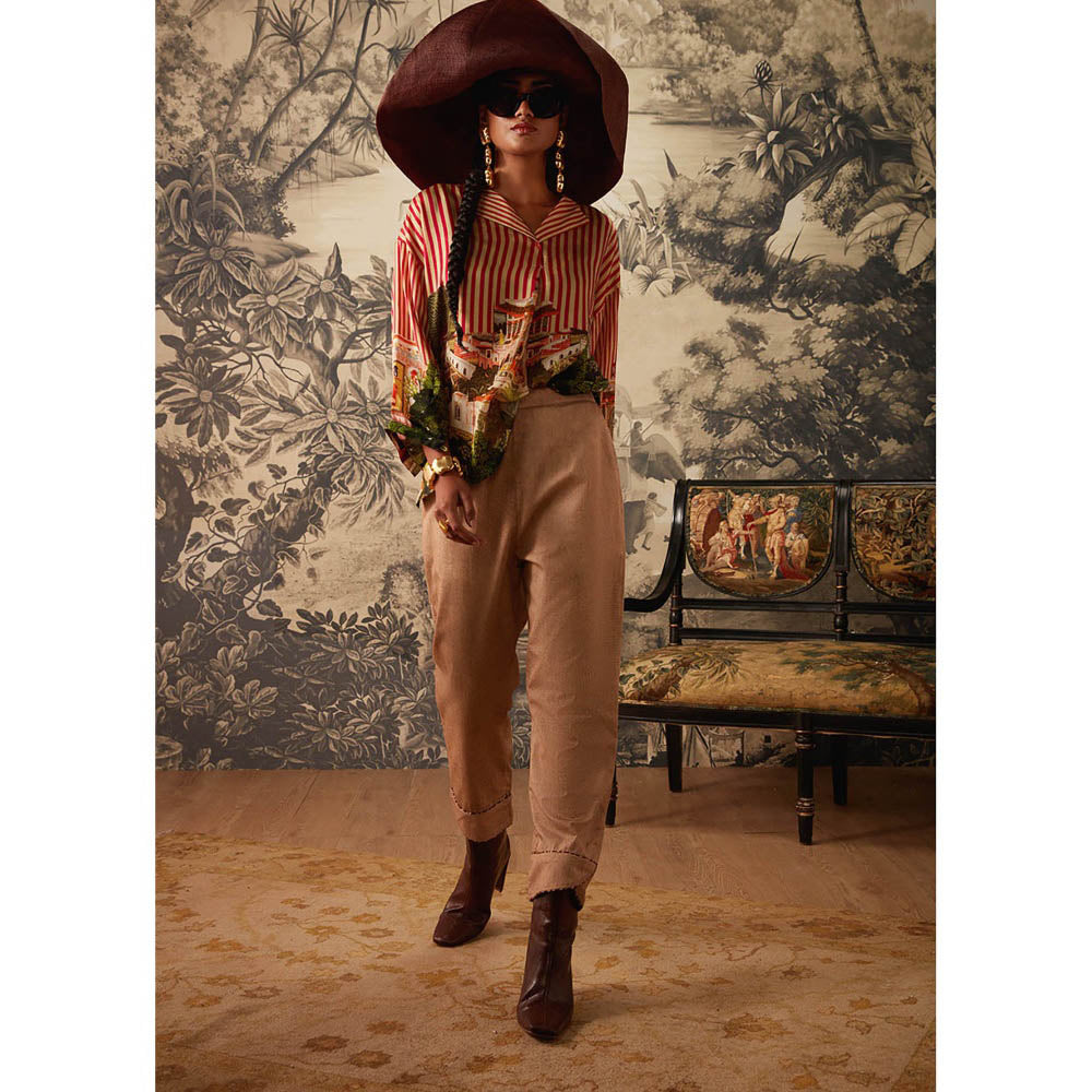 KALISTA Red Aubrey Tunic with Pant (Set of 2)