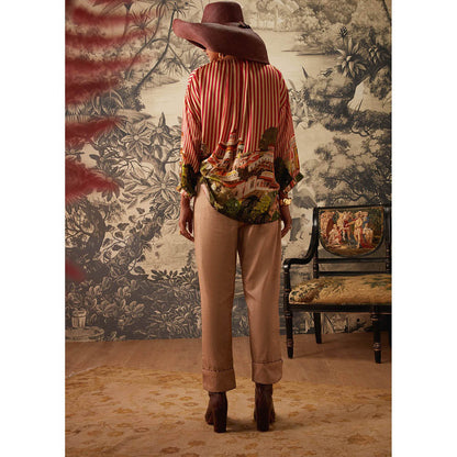 KALISTA Red Aubrey Tunic with Pant (Set of 2)