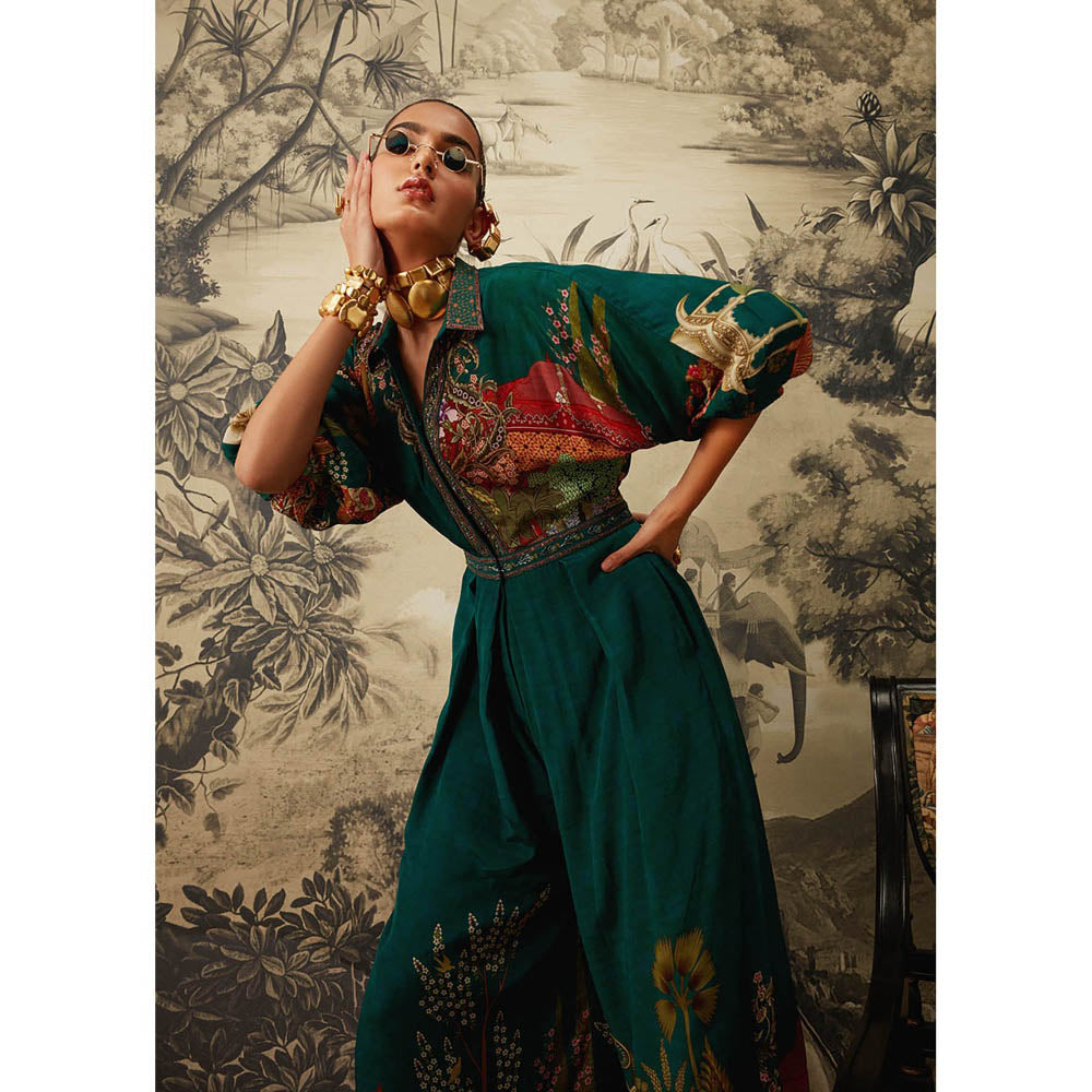 KALISTA Bottle Green Seinna Jumpsuit