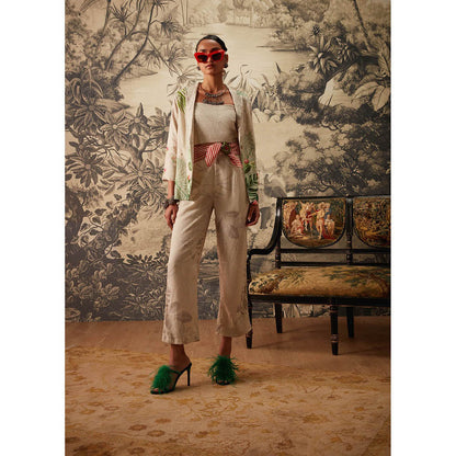 KALISTA Light Beige Ela Co Ord (Set of 3)