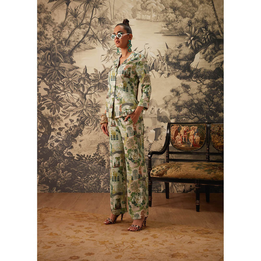 KALISTA Green Saira Co Ord (Set of 2)