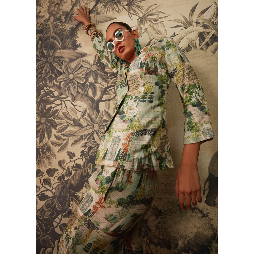 KALISTA Green Saira Co Ord (Set of 2)